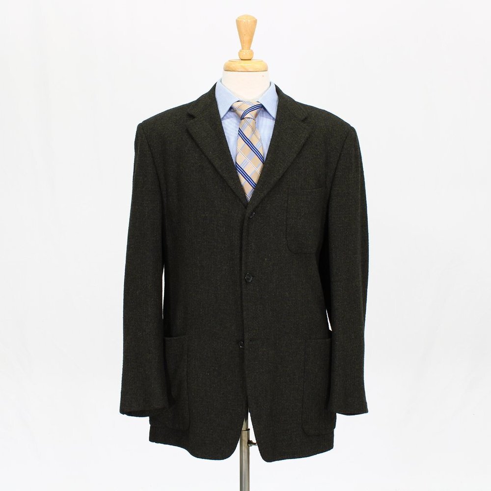 Ermenegildo Zegna 44R Green Cashmere/Silk 3-Button Sport Coat Blazer Jacket V630
